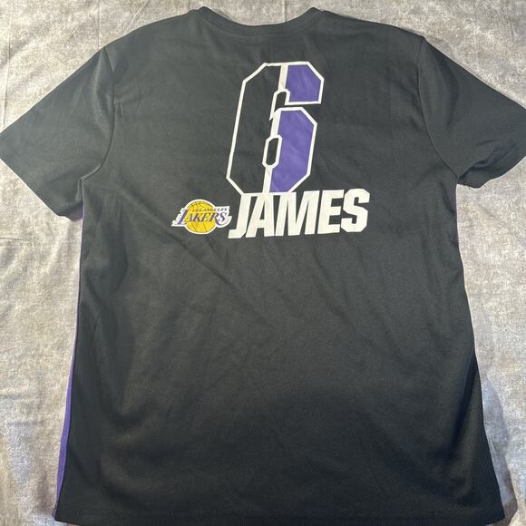 Lebron James Los Angeles Lakers NBA Unk #6 Tshirt Adult Large L Black Men - Picture 6 of 6